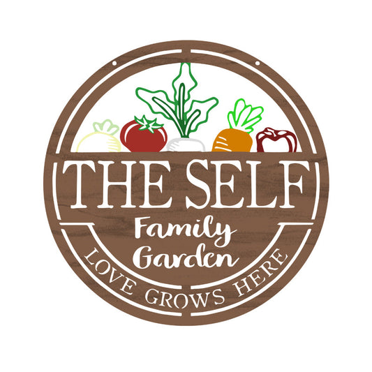 Custom Painted Vegetable Garden Metal Sign