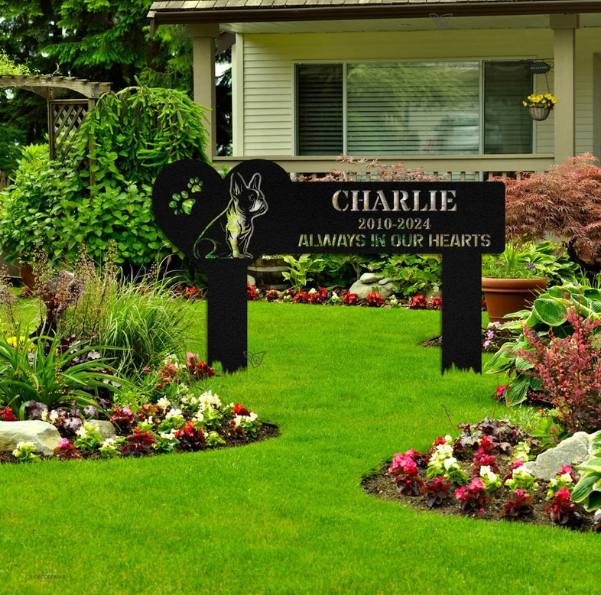 Custom Dog Memorial Metal Stake