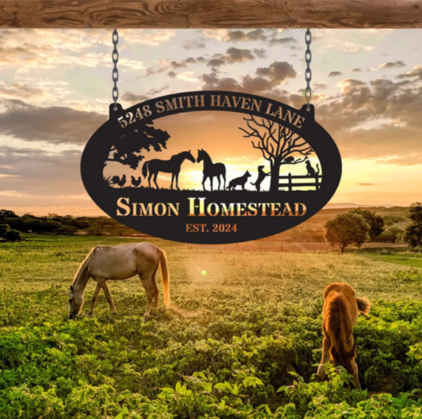 Personalized Farm Metal Sign