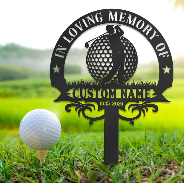 Personalized Golf Memorial Stake