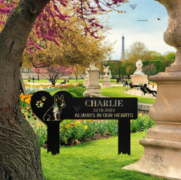 Custom Dog Memorial Metal Stake