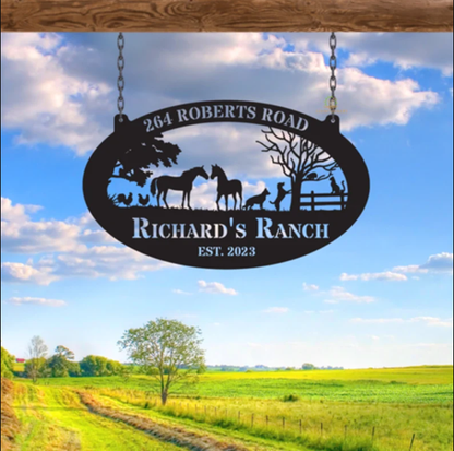 Personalized Farm Metal Sign