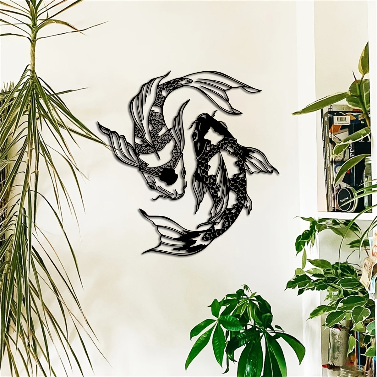 Art Deco Koi Fish Wall Art Elegant Feng Shui Charm