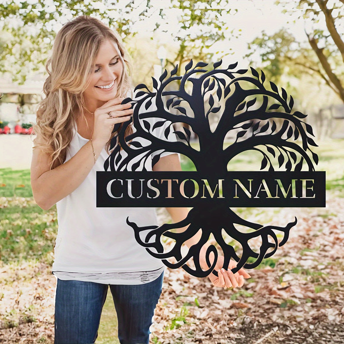 Personalized Metal Family Tree IndoorOutdoor Forever Cherished