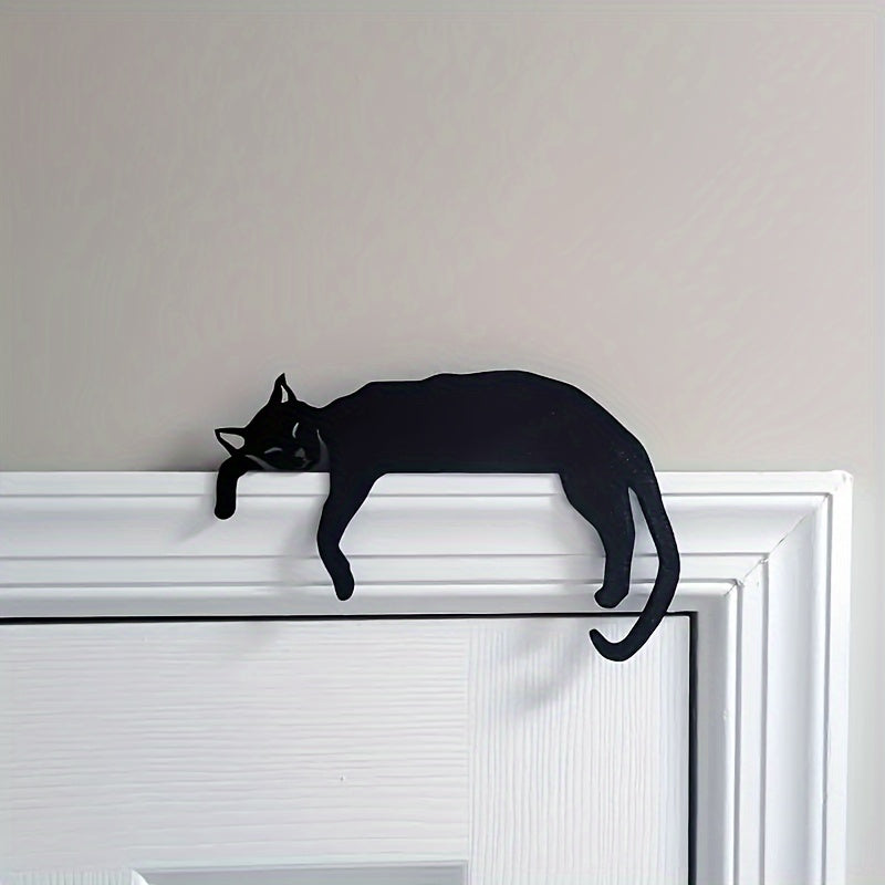 Black Cat Silhouette Metal Wall Decor for All Seasons