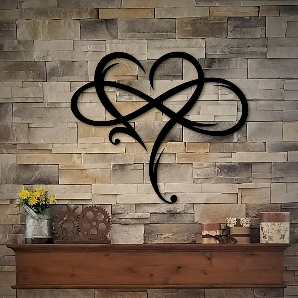Infinity Heart Forever Love Metal Wall Art