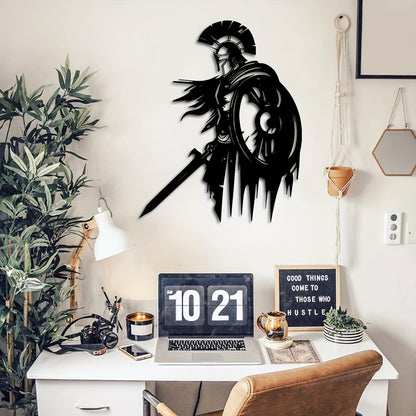 Spartan Warrior Metal Art Deco Wall Battle Scene